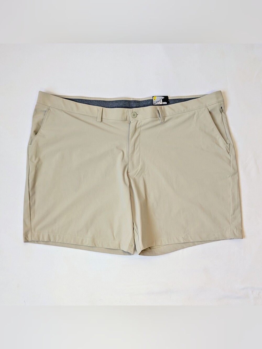 FLX Premium Golf Shorts Men's Big & Tall 54 Beige Khaki Stretch Performance
